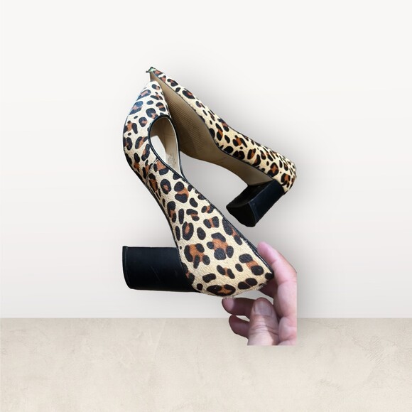 Marc Fisher Caitlin 5 Leopard Print Chunky Heel, Size 8 - Picture 8 of 14